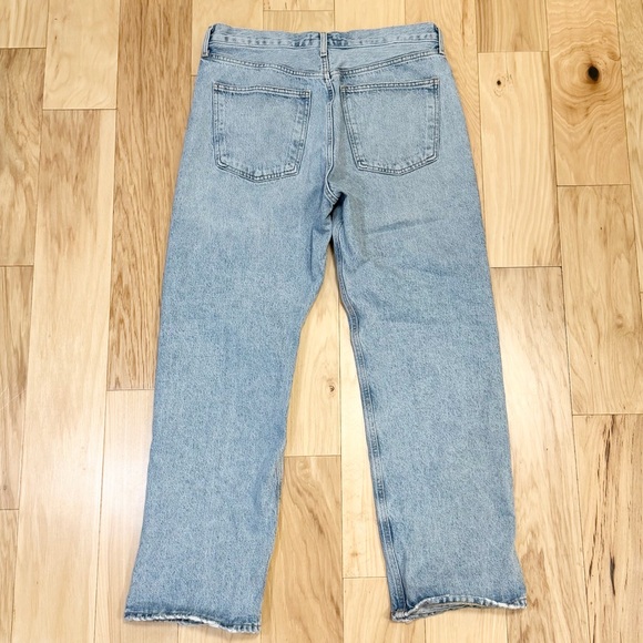Agolde Light Blue Straight Leg Jeans - Picture 2 of 8